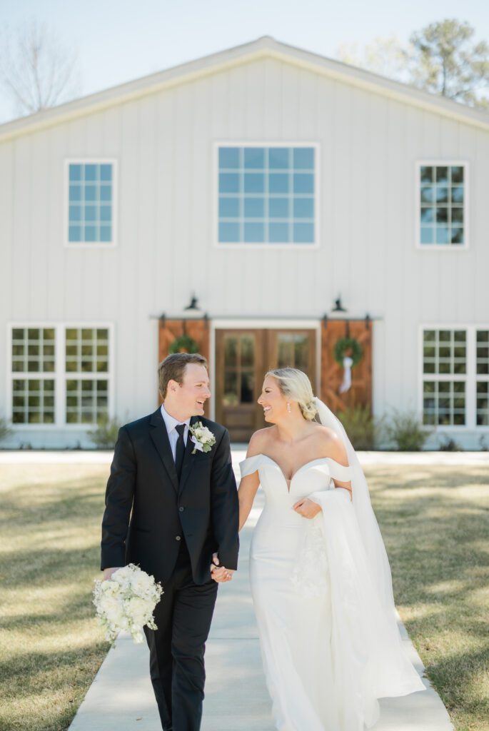 4T Vineyards wedding couple portraits in Alabama with bride and groom