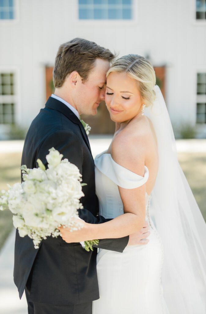 4T Vineyards wedding couple portraits in Alabama with bride and groom