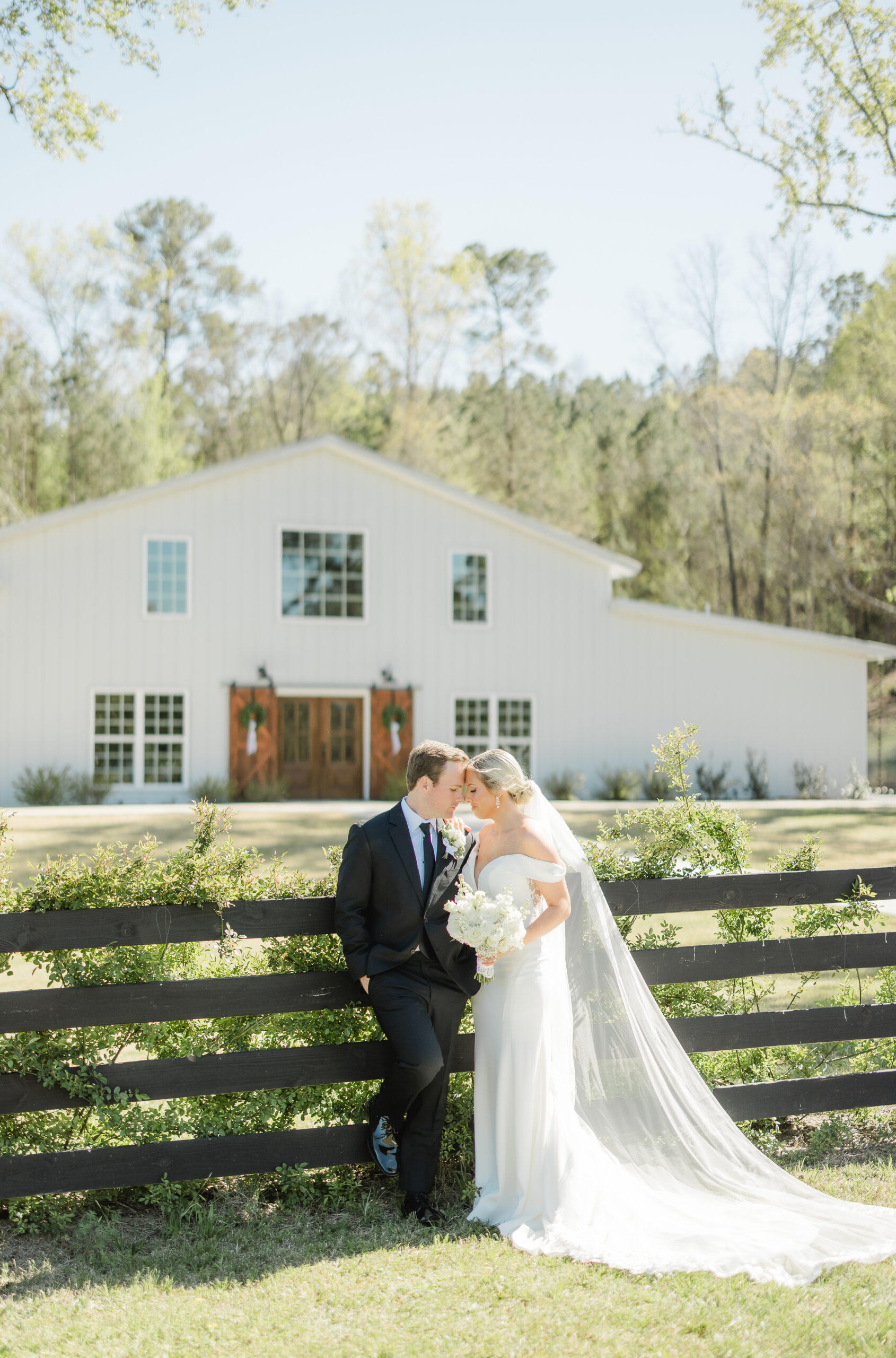 4T Vineyards wedding couple portraits in Alabama with bride and groom
