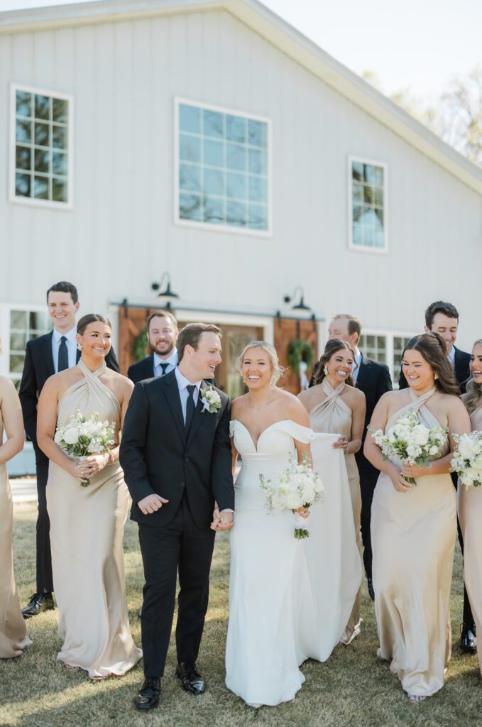 4T Vineyards wedding bridal party portraits in Alabama with bridal party