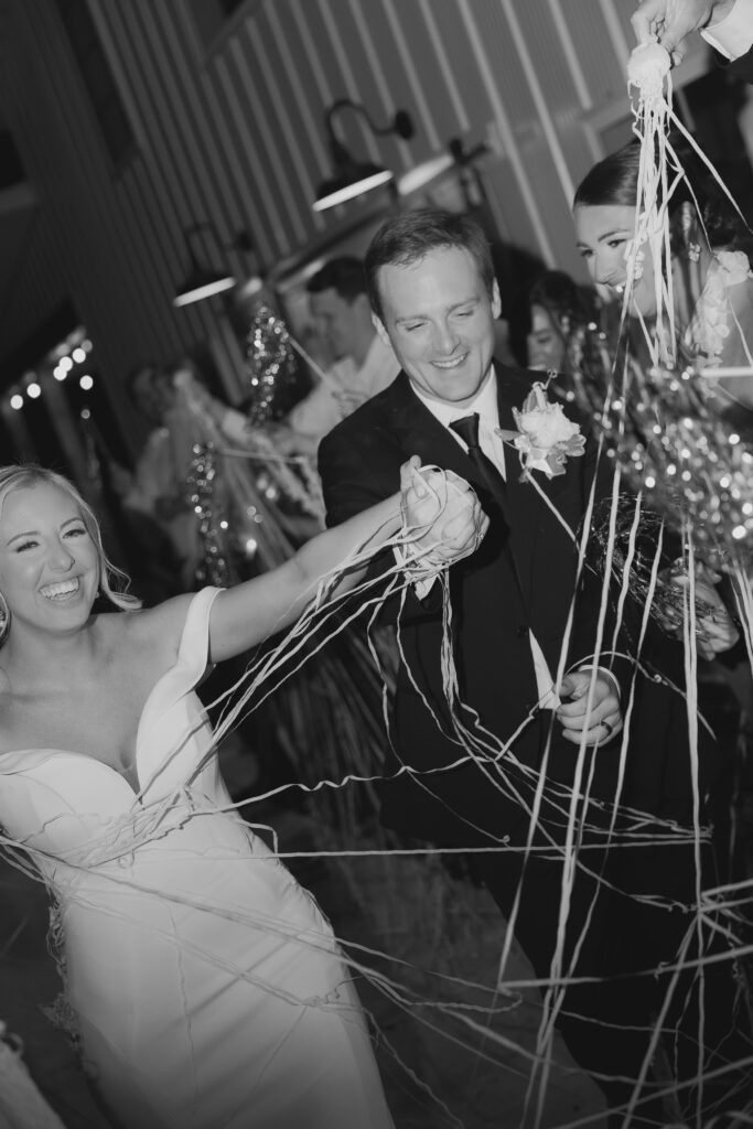 4T Vineyards wedding reception in Alabama with bride and groom