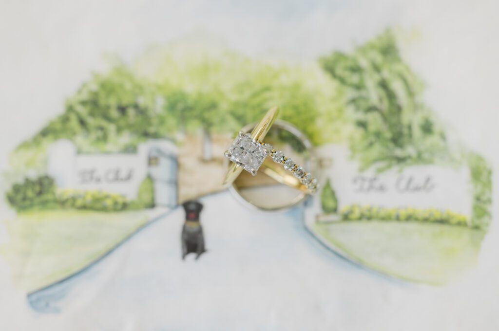 Wedding rings from Bromberg’s styled for a Birmingham Alabama wedding detail photo