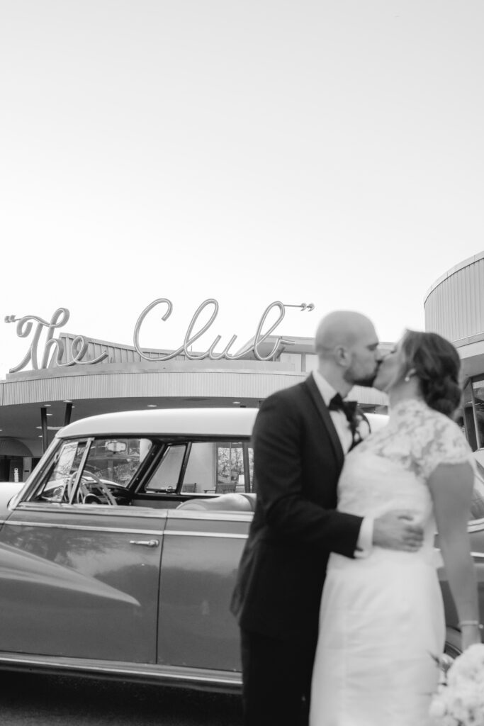 Bride and groom sunset portraits at The Club Birmingham wedding reception