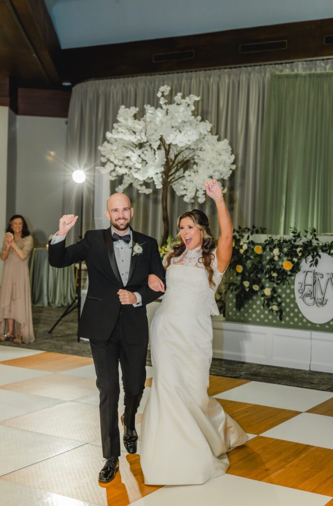 Bride and groom sharing their first dance at The Club Birmingham wedding reception