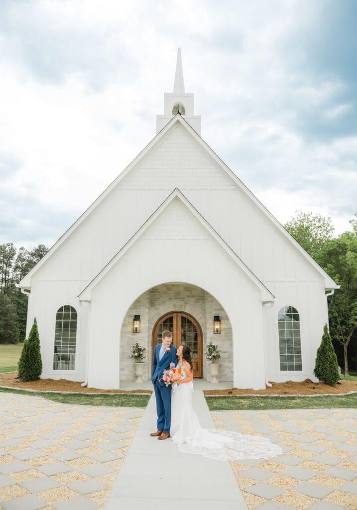 First wedding ceremony ever held in Hoyt Hollow white chapel