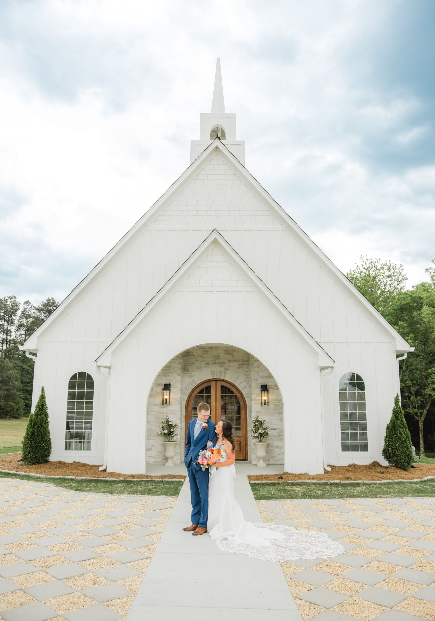 First wedding ceremony ever held in Hoyt Hollow white chapel