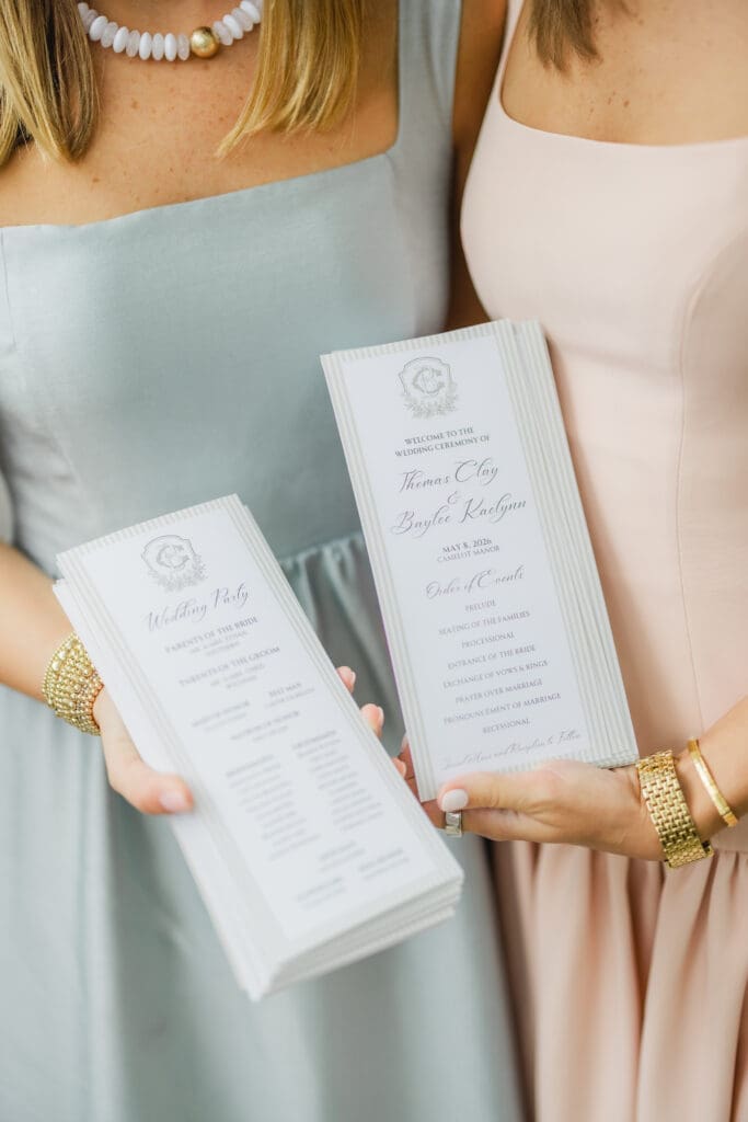 Wedding ceremony details at Camelot Manor in Birmingham Alabama