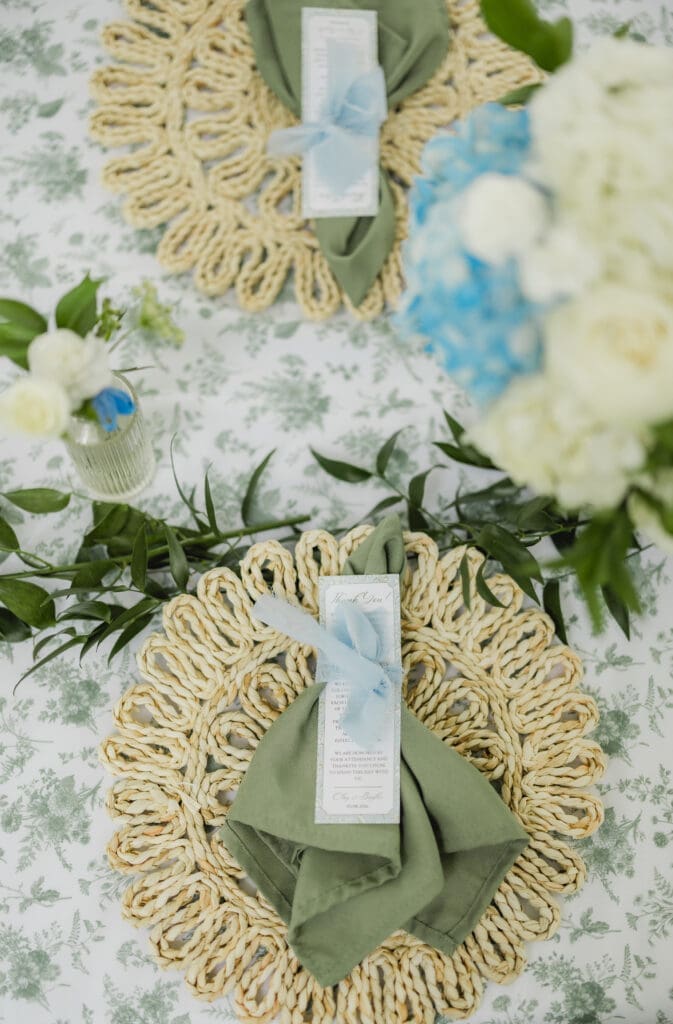 Elegant reception details at Camelot Manor wedding