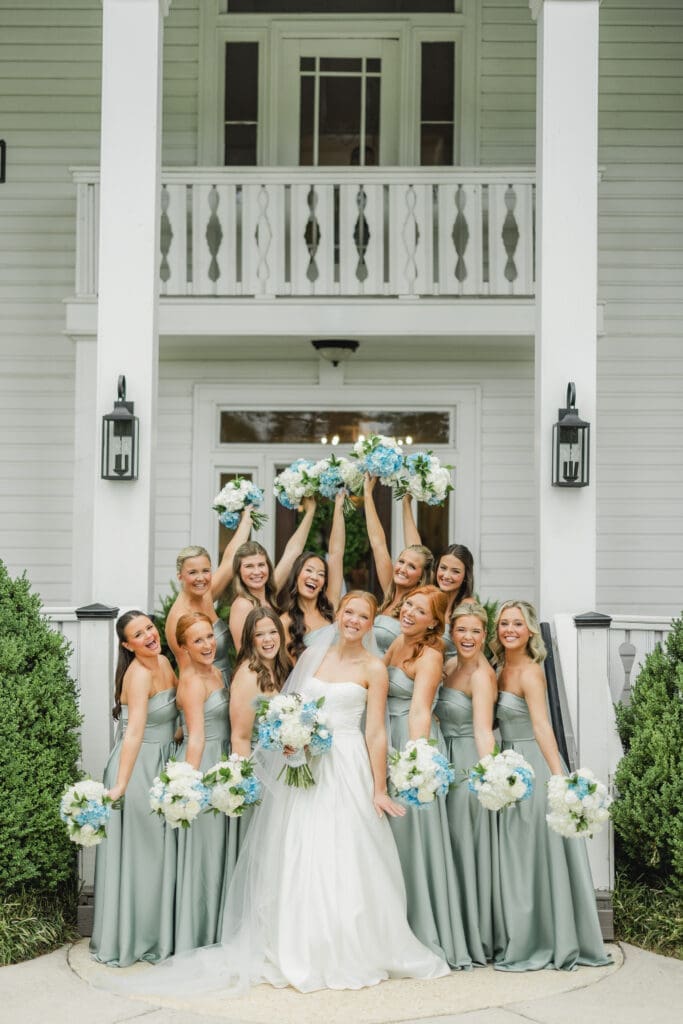 Elegant bridesmaid portraits at Birmingham Alabama wedding