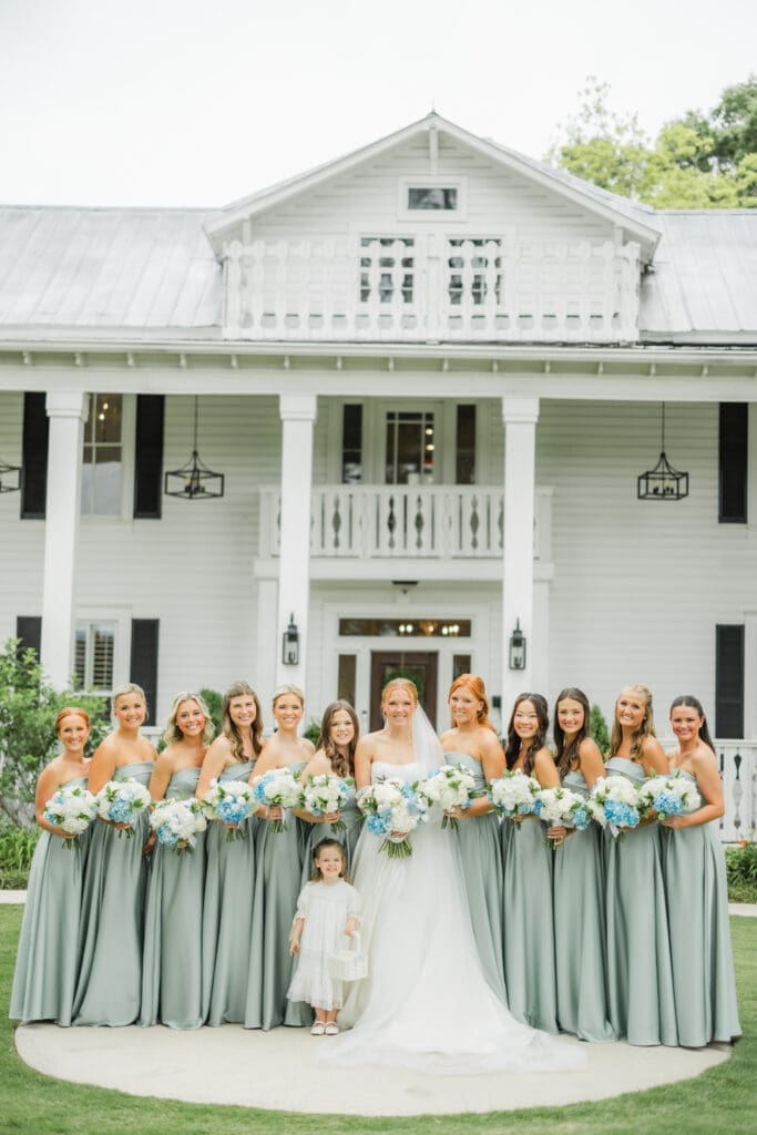 Elegant bridesmaid portraits at Birmingham Alabama wedding