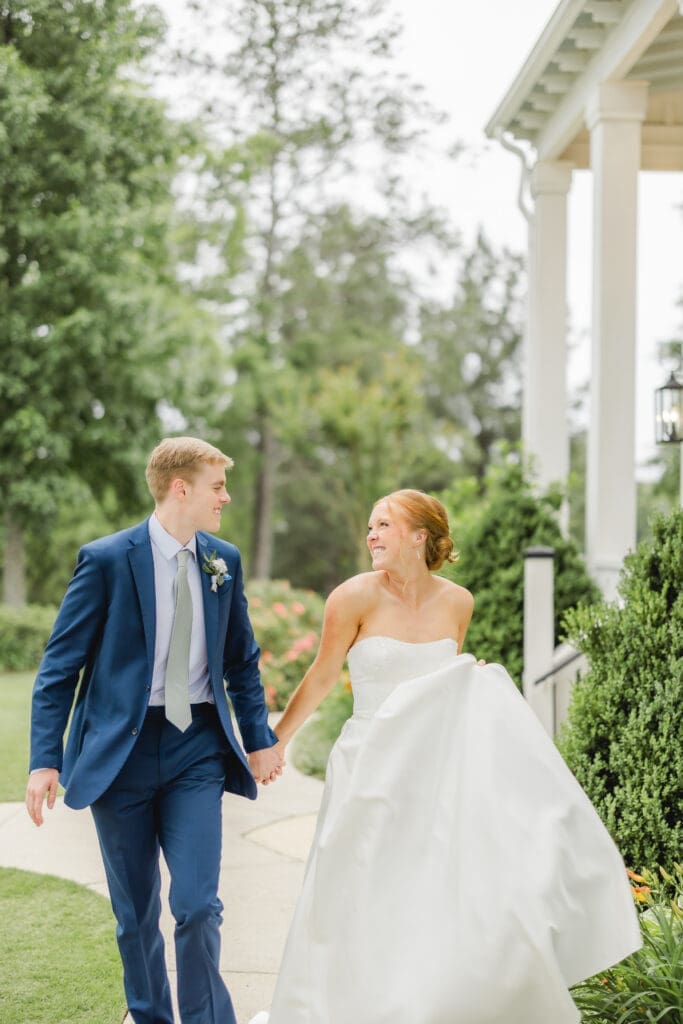 Elegant wedding portraits on cloudy wedding day in Birmingham
