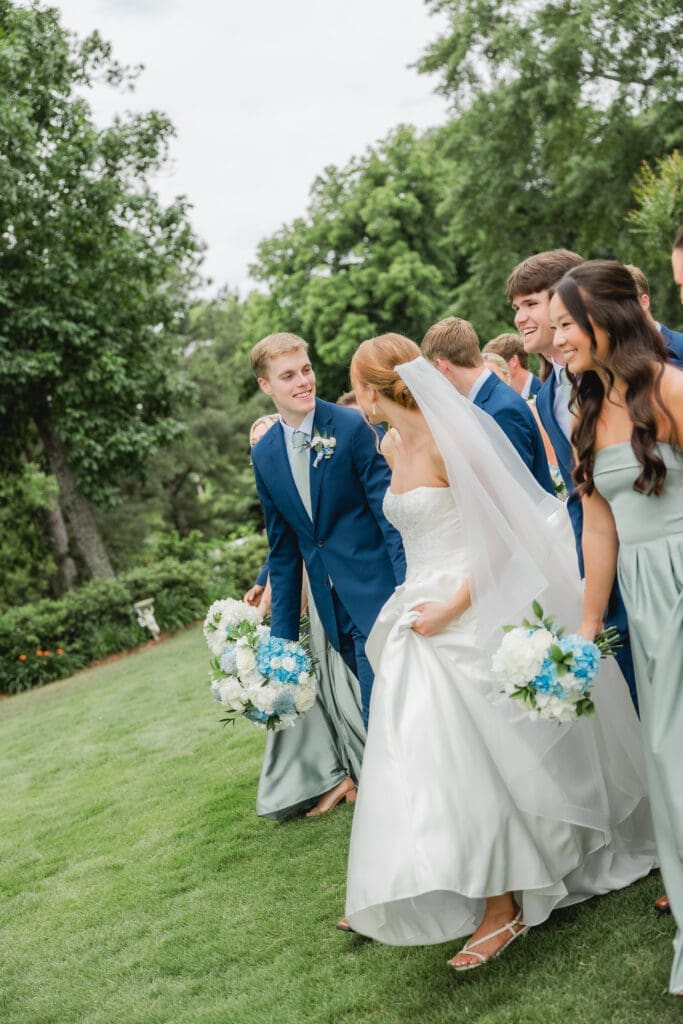 Fun wedding party photos at Birmingham wedding