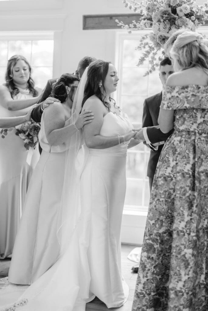 Emotional first wedding ceremony ever held in Hoyt Hollow white chapel