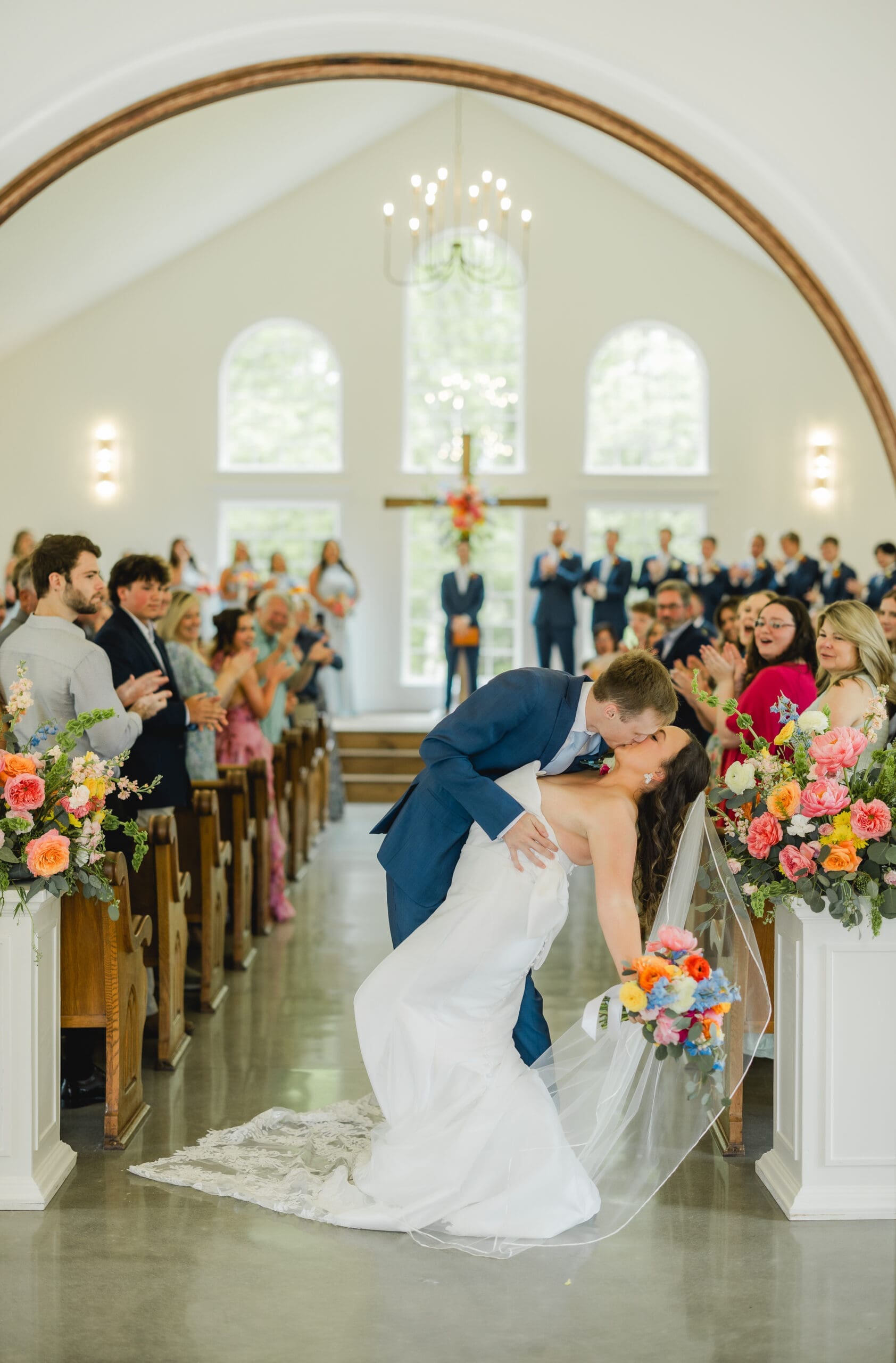 First wedding ceremony ever held in Hoyt Hollow white chapel