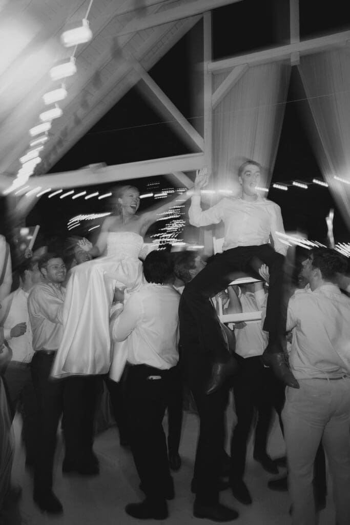 High-energy wedding reception dance floor in Alabama