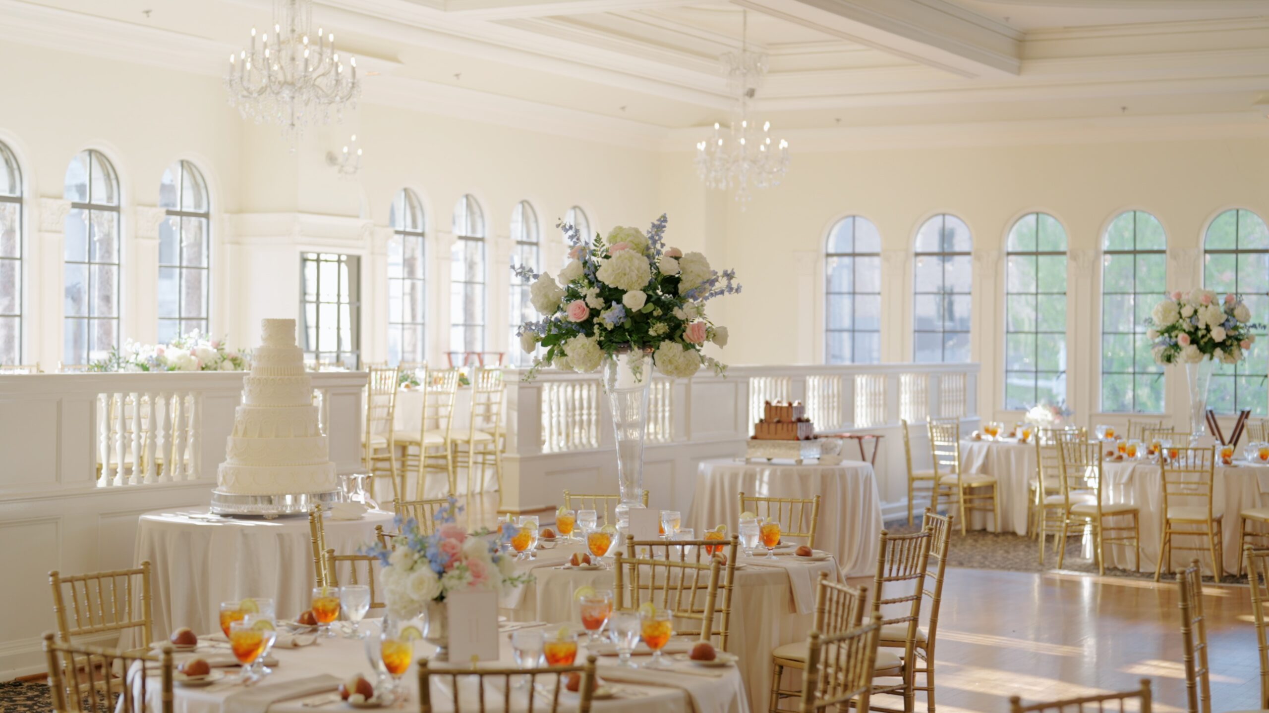 Elegant reception decor at The Florentine Birmingham