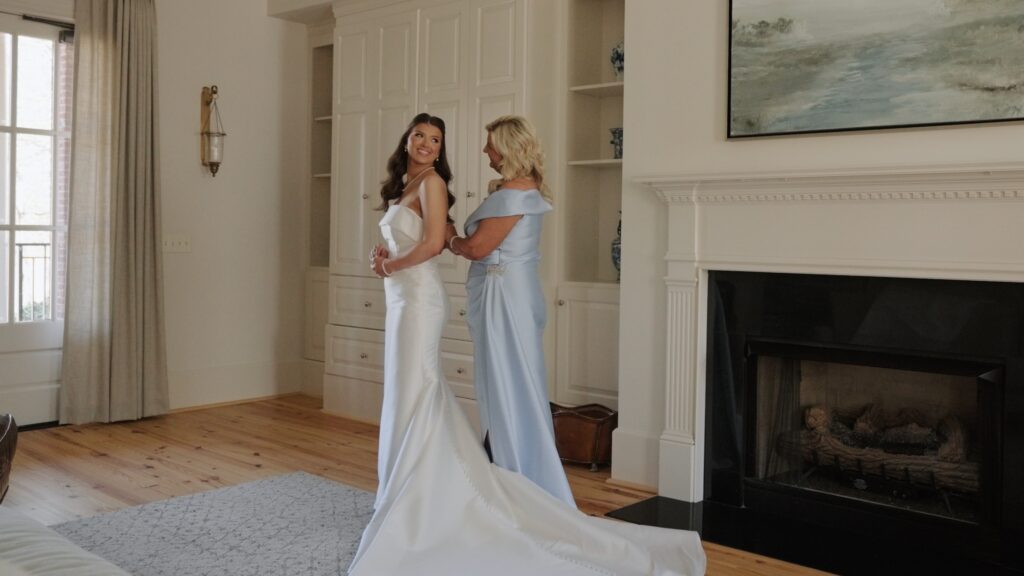 Bride getting ready at The Preserve Town Hall in Hoover Alabama