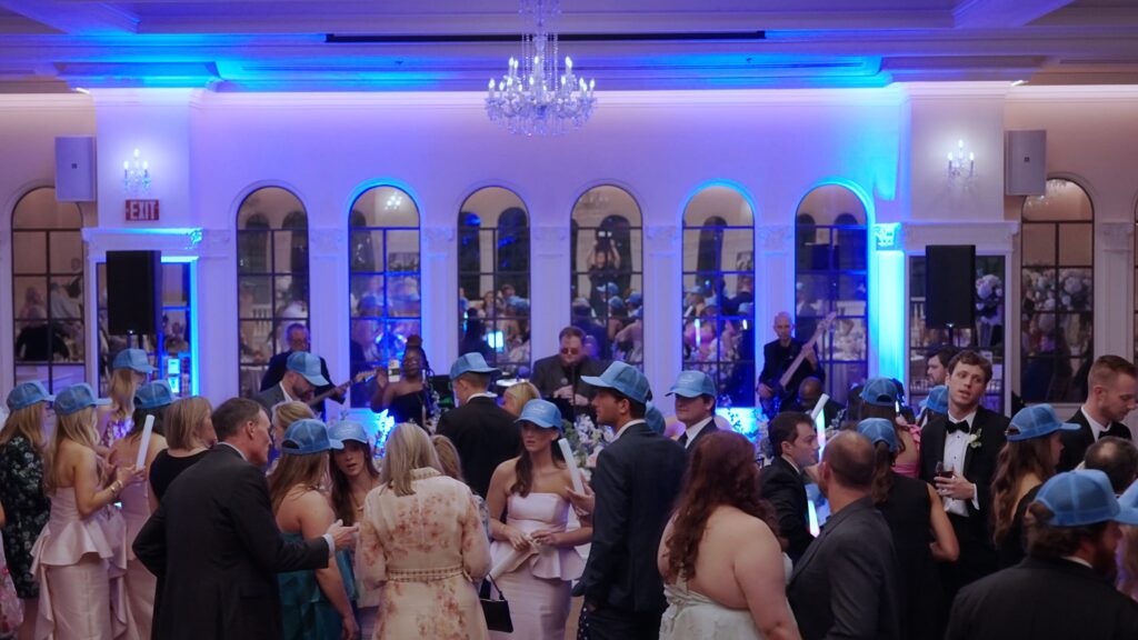 Celebration on the dance floor during Birmingham wedding