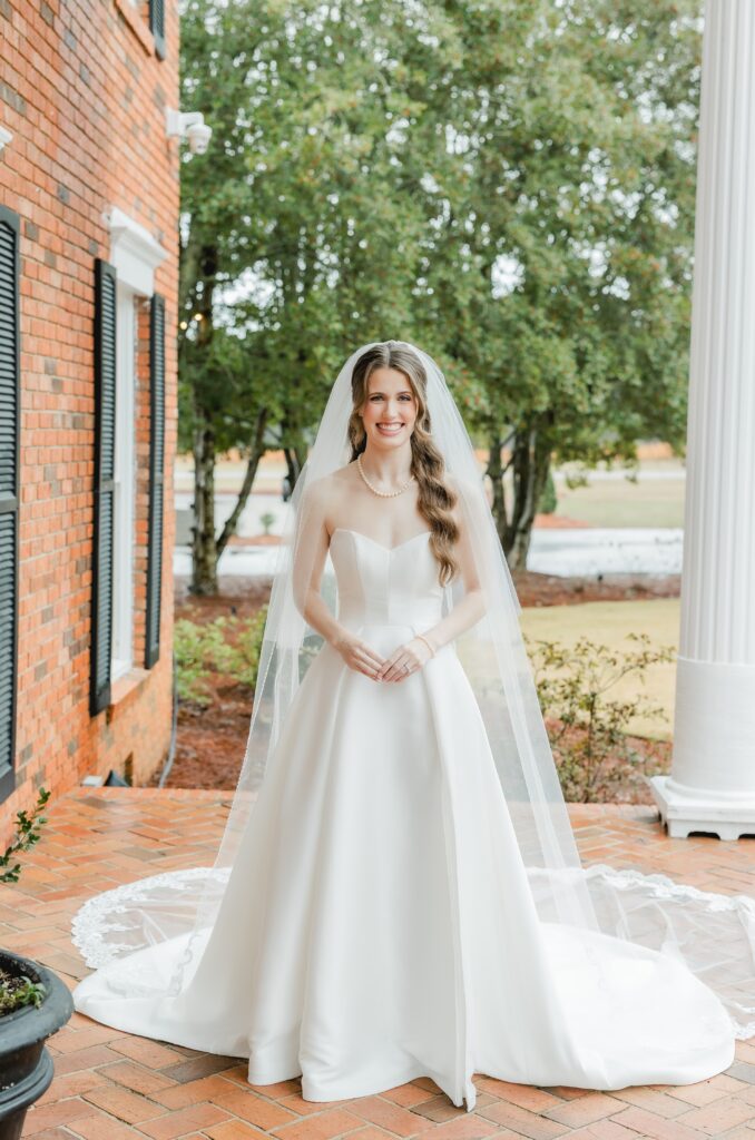 Timeless bridal portrait captured at Ridge Pointe wedding venue outside Birmingham.