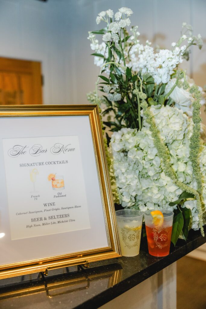 Luxury reception details photographed during a Ridge Pointe wedding.