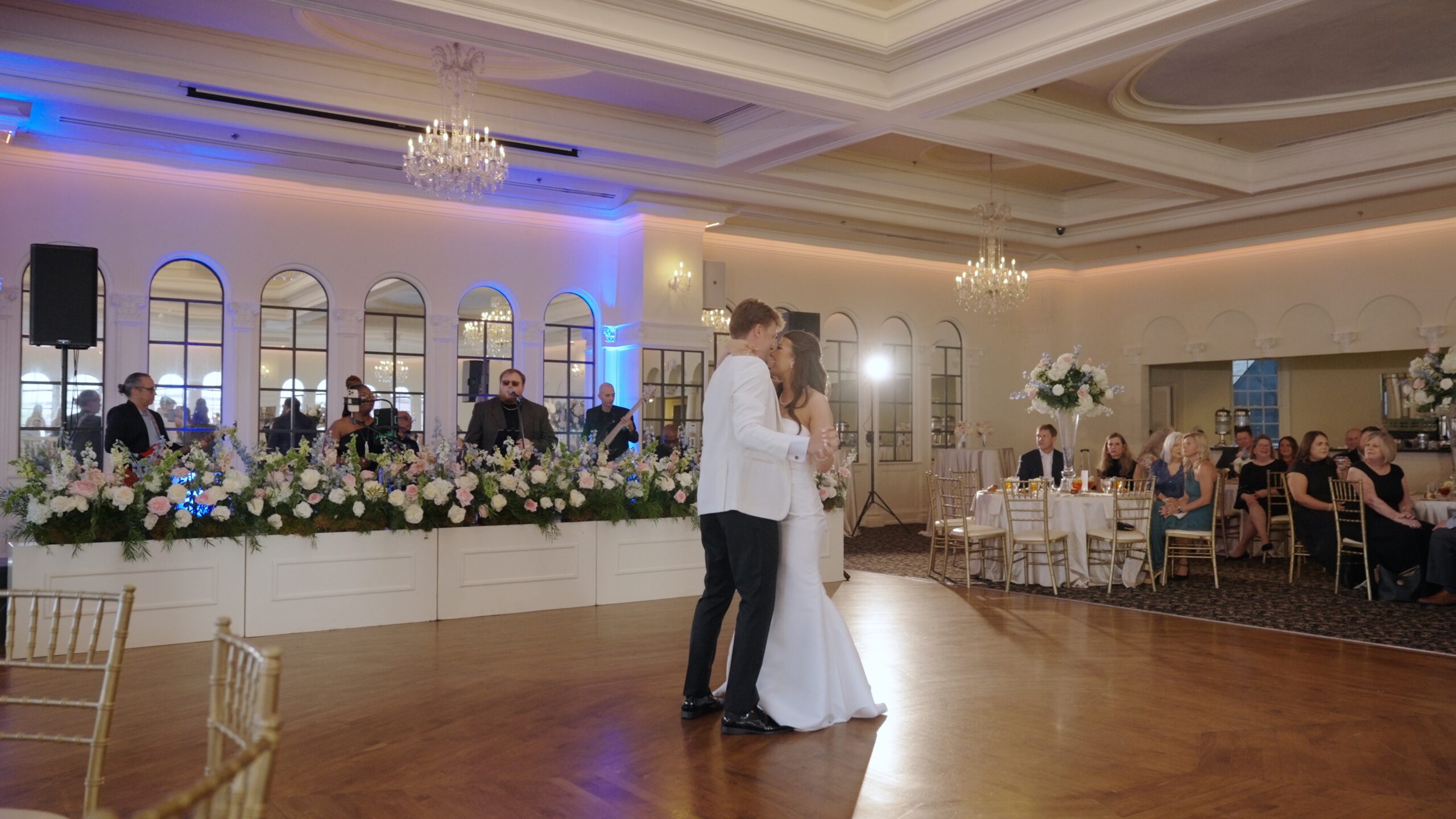 Bride and groom first dance during The Florentine wedding reception