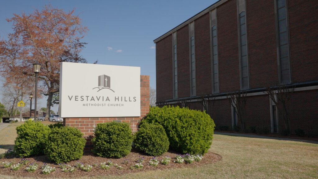 Vestavia Hills Methodist Church wedding ceremony entrance