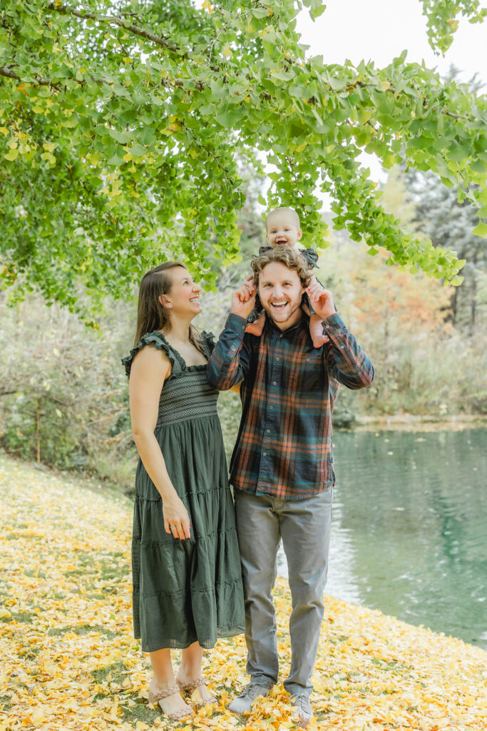 Alabama family photographer capturing a family during a Birmingham fall photo session
