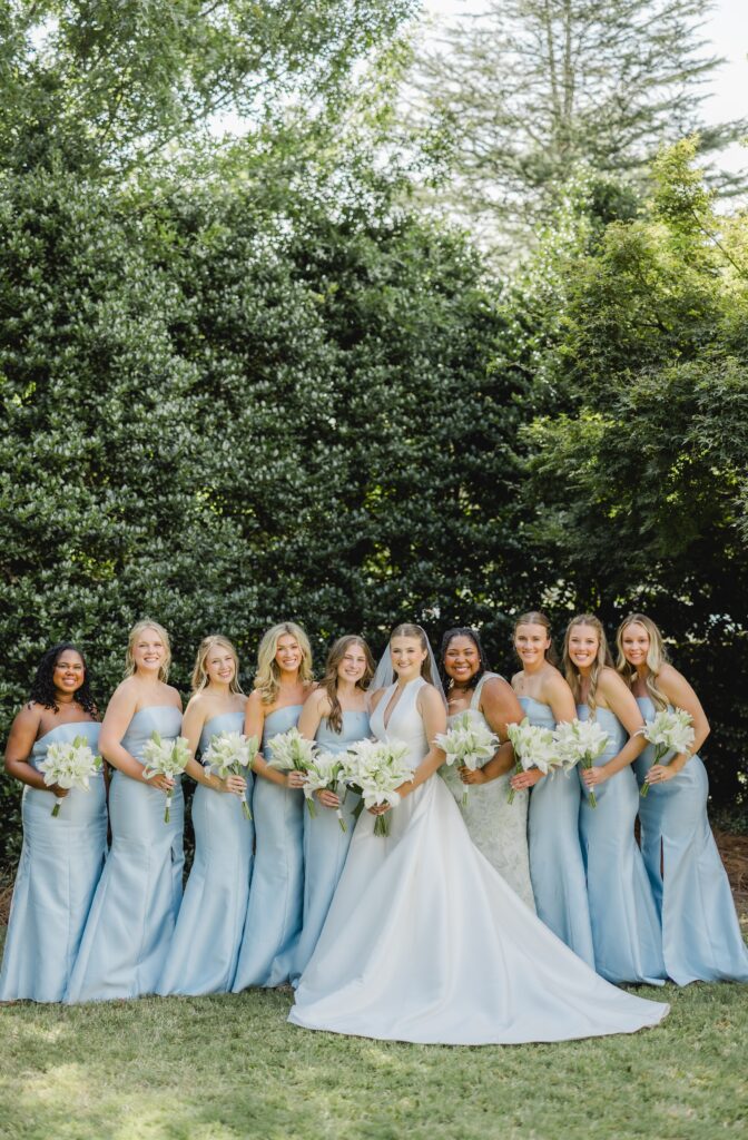 Kendall and her bridesmaids photographed together during their Birmingham wedding day