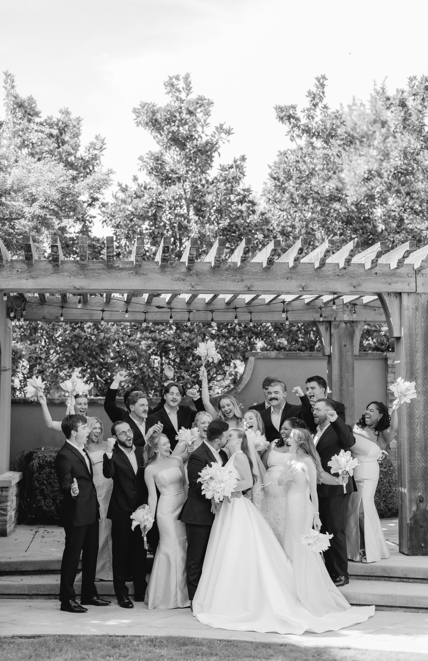 Full bridal party photographed at Church of the Highlands Grants Mill during Kendall and Luke’s wedding