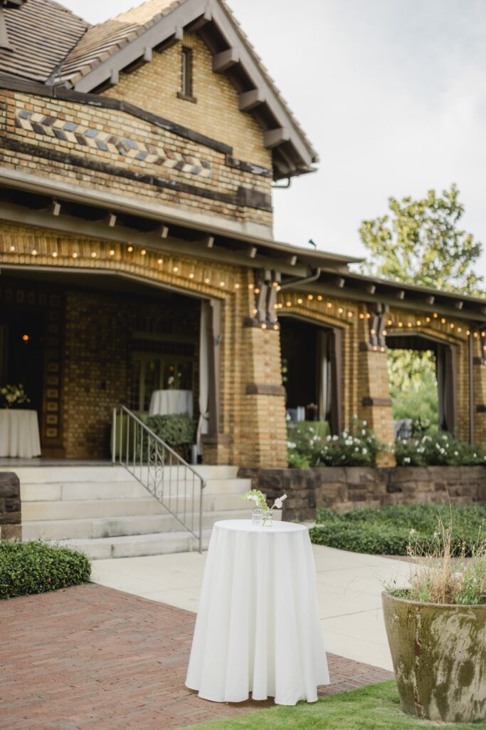 Wedding reception setup at Clubhouse on Highland for Kendall and Luke’s Birmingham wedding