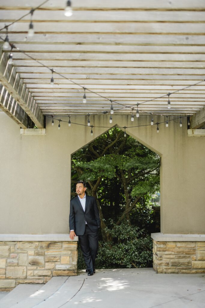 Portrait of Luke before his Birmingham wedding ceremony at Church of the Highlands Grants Mill