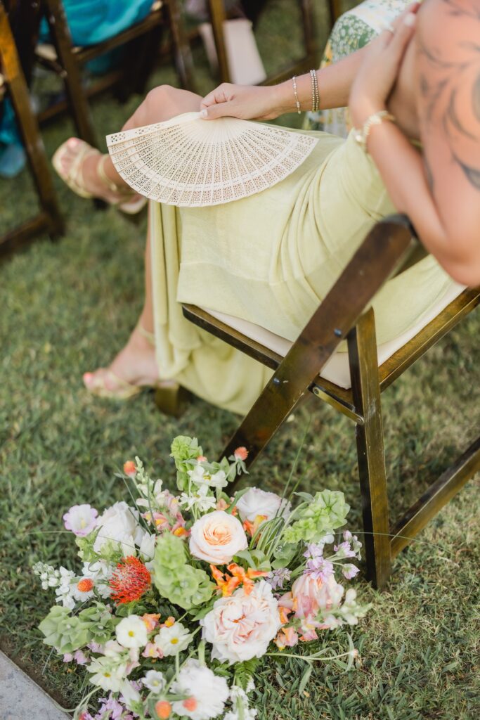 Wedding ceremony details at the Barn at Smith Lake
