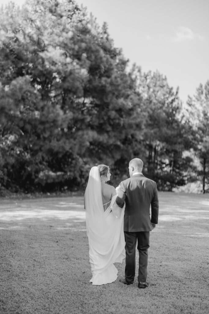 Romantic wedding portrait of Jack and Jess at The Barn at Smith Lake