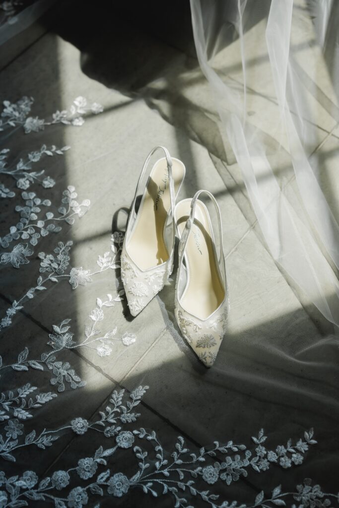 Wedding shoes at The Glass House