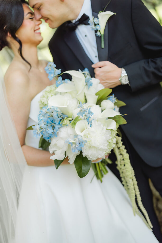 Abby’s bridal bouquet photographed before the wedding ceremony.