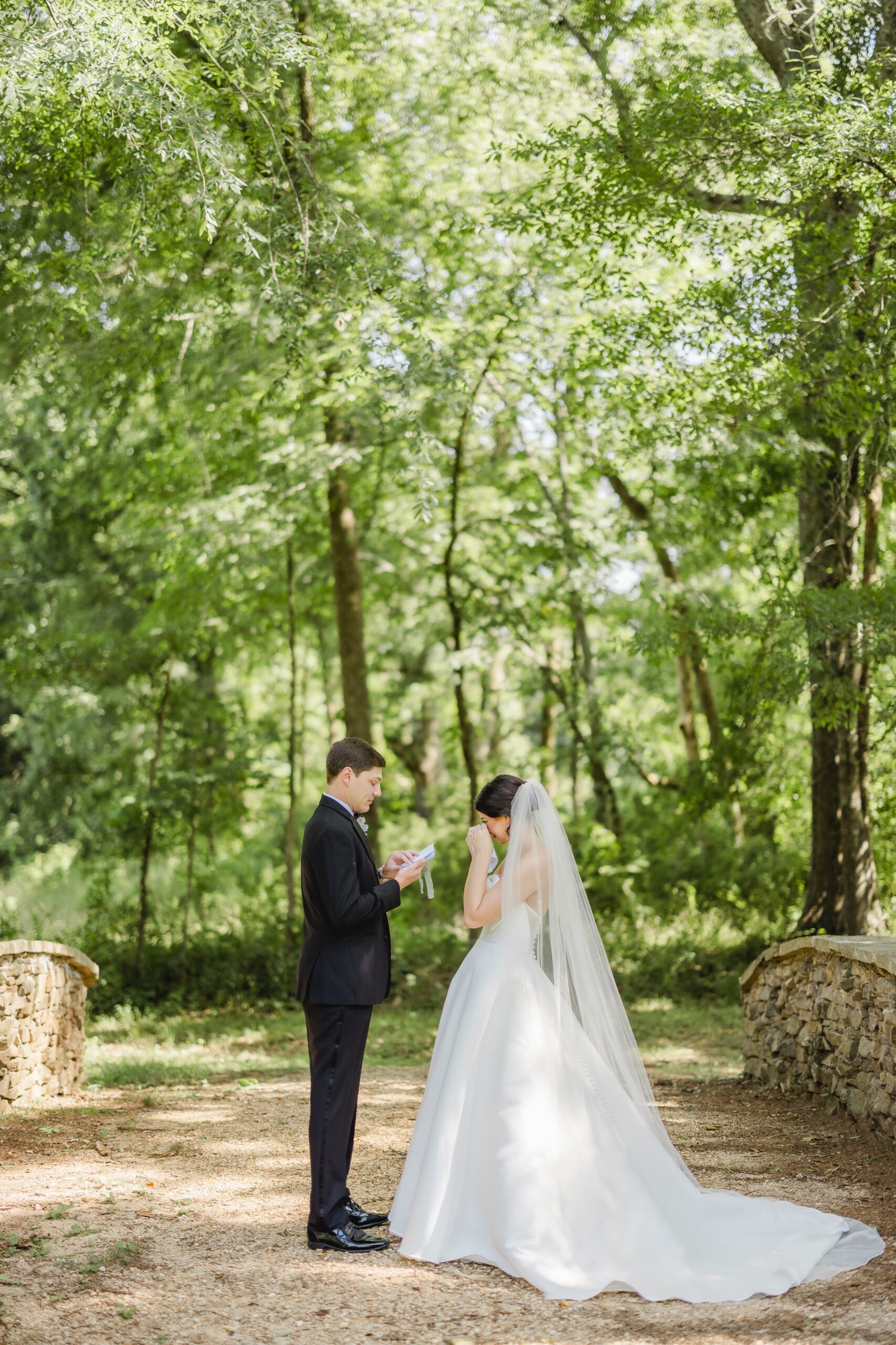 Abby becoming tearful while sharing her vows with Jonathan.