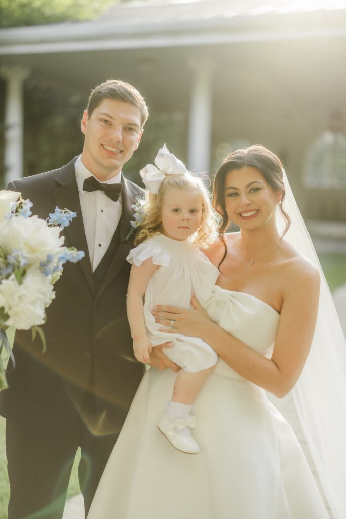 Abby and Jonathan celebrating with their guests after the ceremony.