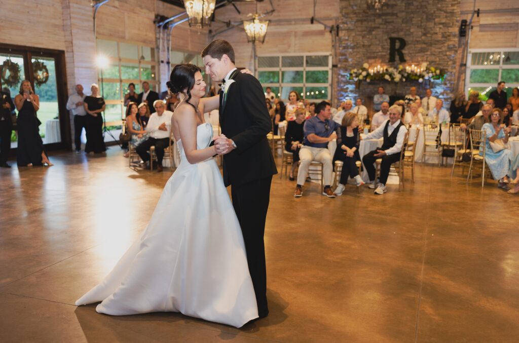 Abby and Jonathan sharing their first dance as husband and wife.