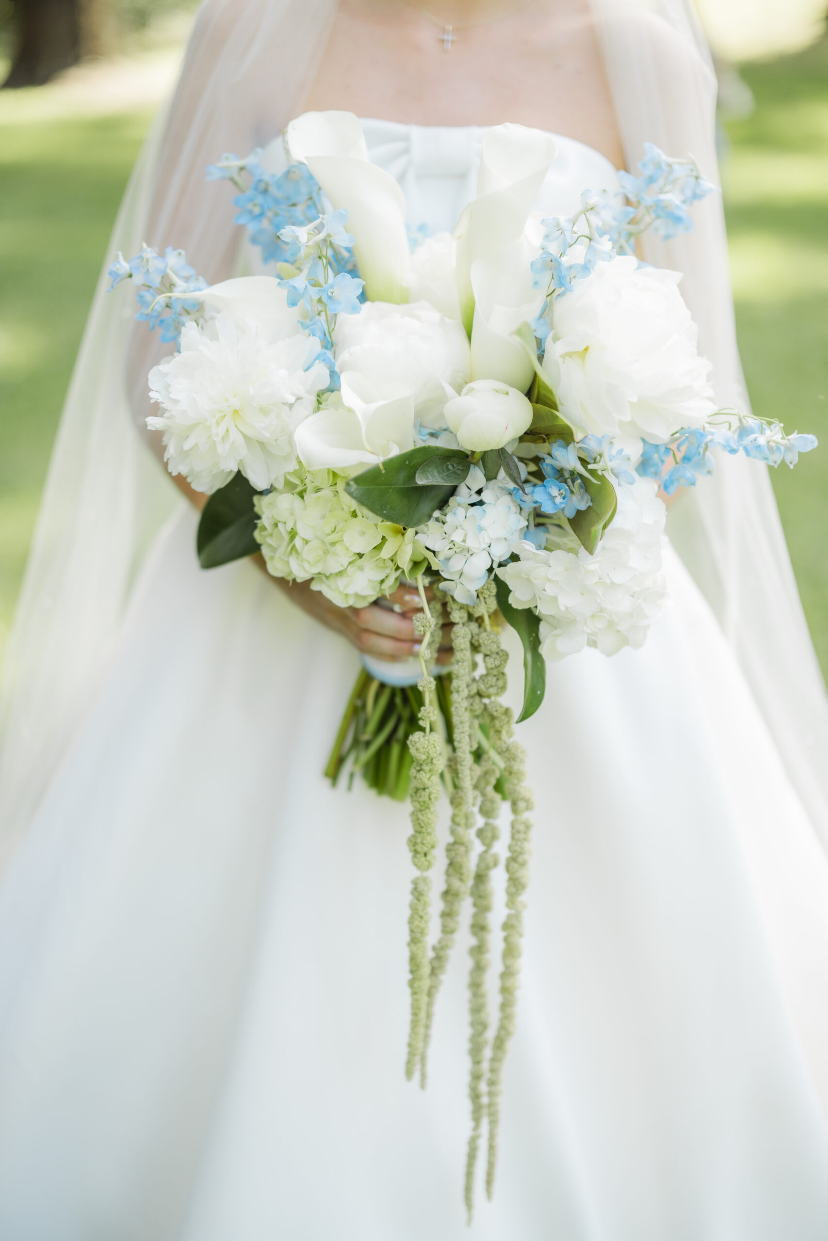 Abby’s bridal bouquet photographed before the wedding ceremony.