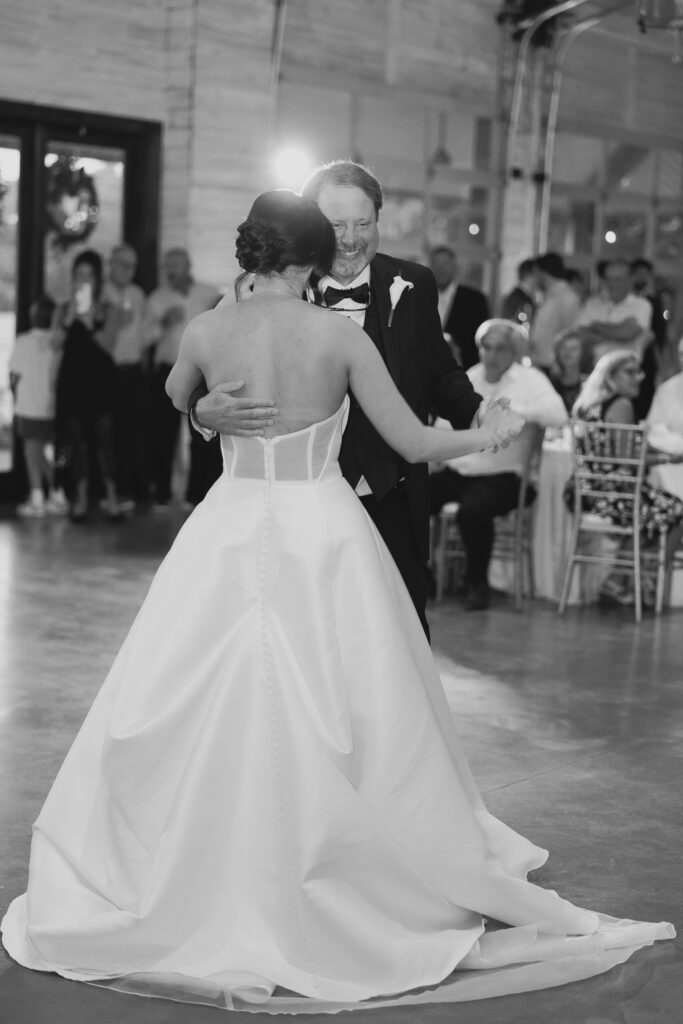 Abby dancing with her dad during their wedding reception.