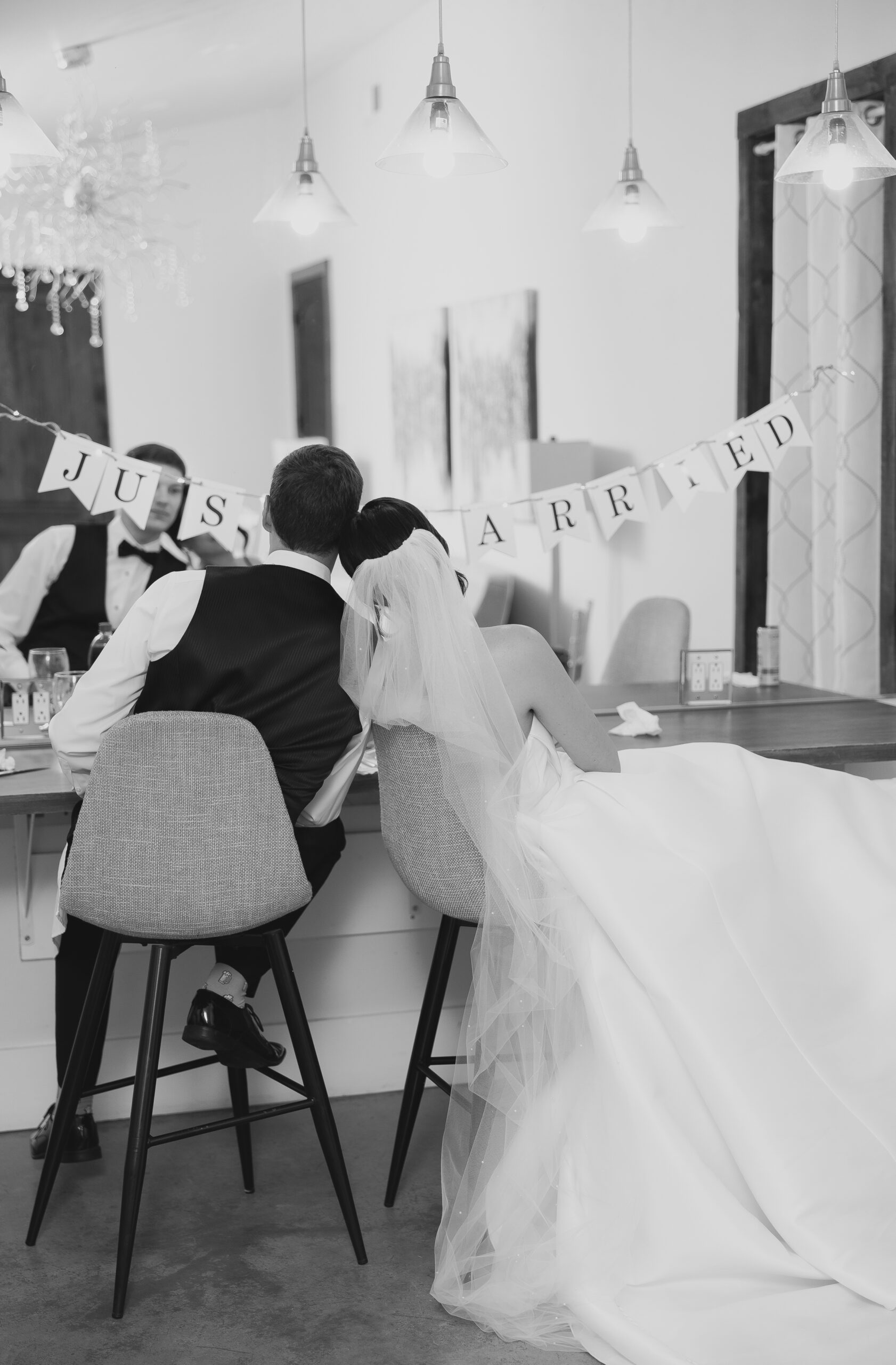 Abby and Jonathan just married after wedding ceremony